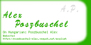 alex poszbuschel business card